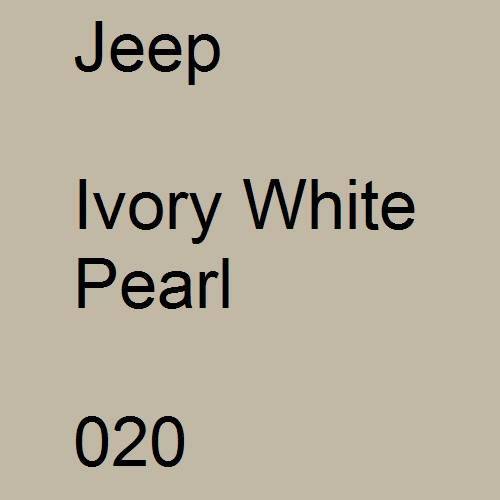 Jeep, Ivory White Pearl, 020.